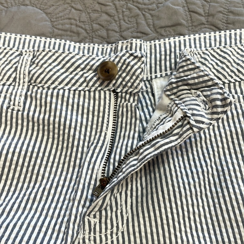 St. John's Bay Black and White Striped Women Shorts - Picture 6 of 10